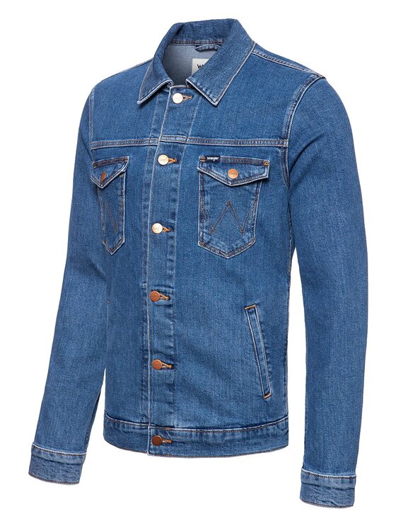 Wrangler Wrangler Kurtka jeansowa REGULAR JACKET Niebieski Regular Fit