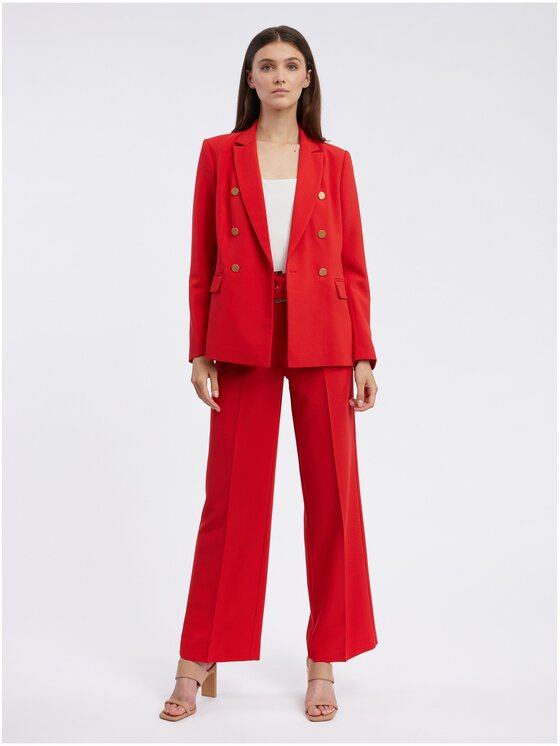 Orsay Orsay Marynarka 499019318000__34 Czerwony Regular Fit