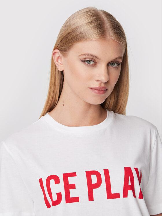 Ice Play Ice Play T-Shirt 22I U2M0 F021 P400 1101 Weiß Relaxed Fit