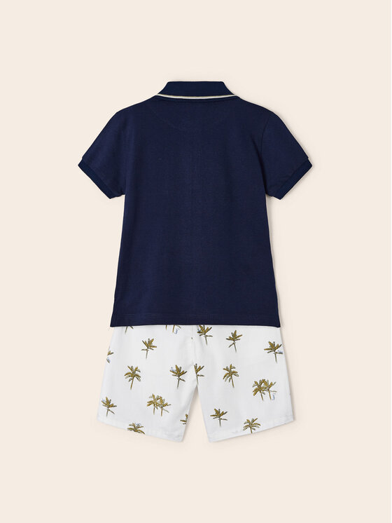 Mayoral Mayoral Komplet polo i spodenki 3241 Kolorowy Regular Fit
