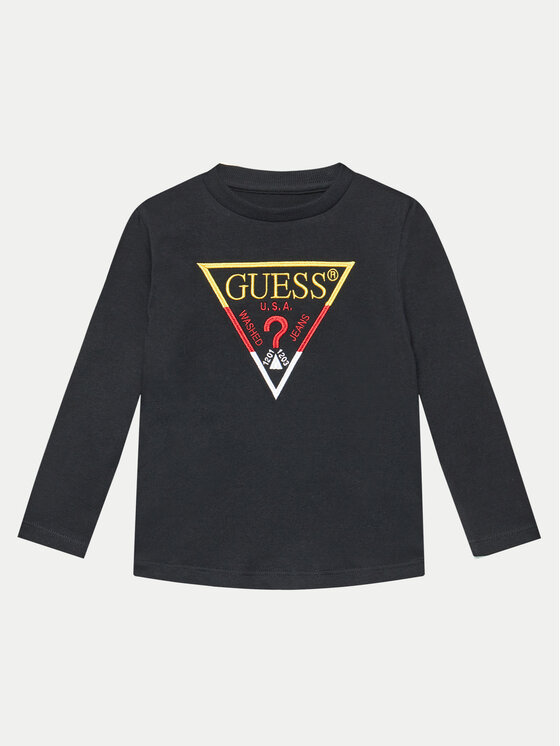 Guess Blúzka N4YI36 K8HM4 Čierna Regular Fit