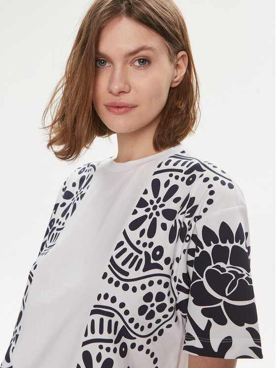 Weekend Max Mara Weekend Max Mara T-shirt Viterbo 2415971032 Bianco Loose Fit