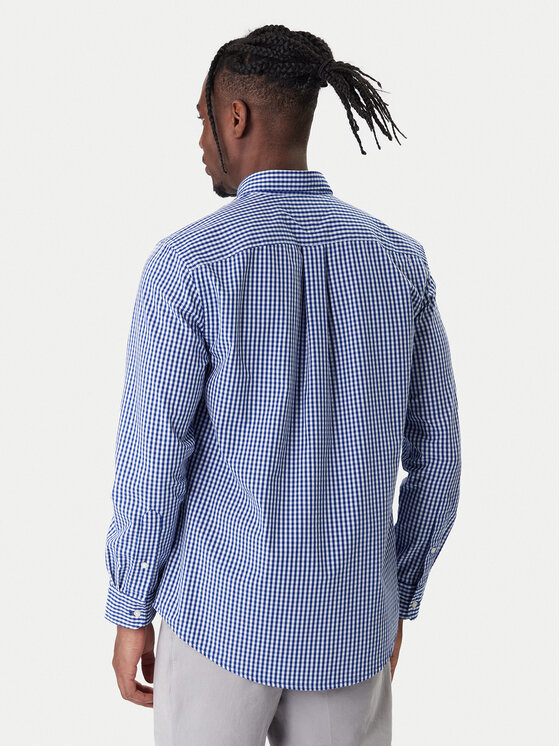 Tommy Hilfiger Tommy Hilfiger Риза Gingham MW0MW41713 Син Regular Fit