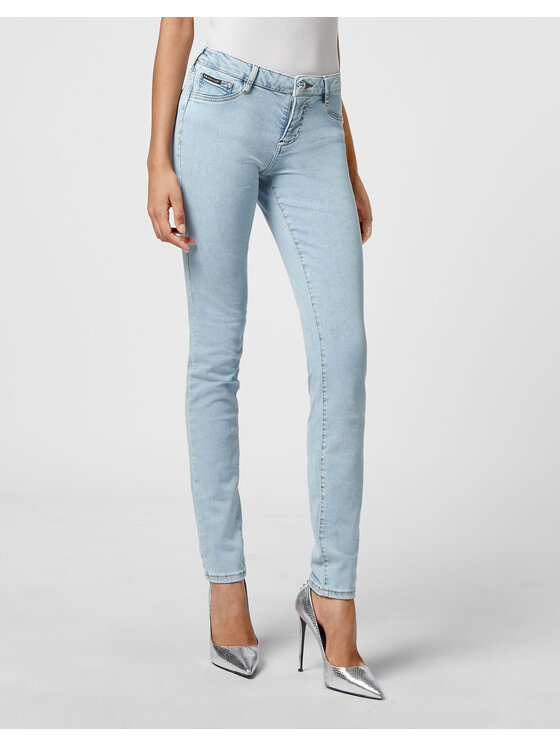 PHILIPP PLEIN PHILIPP PLEIN Jeggins 1703 Světle modrá Jegging Fit