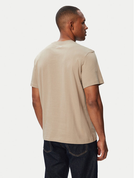 Calvin Klein Jeans Calvin Klein Jeans Marškinėliai LV04RG822G Tamsiai smėlinė Regular Fit