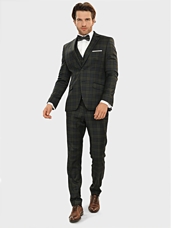 Evenemen Evenemen Spodnie garniturowe ROBIN Granatowy Slim Fit