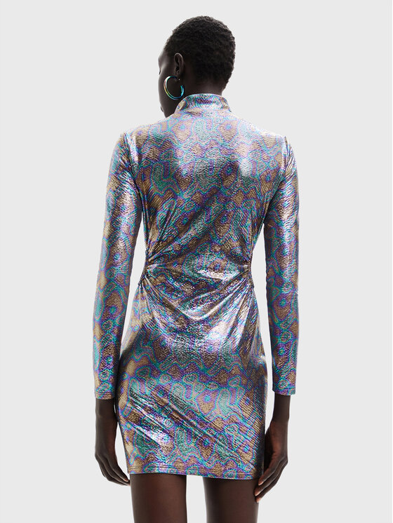 Desigual Desigual Cocktail obleka Luna 22WWVK62 Pisana Slim Fit