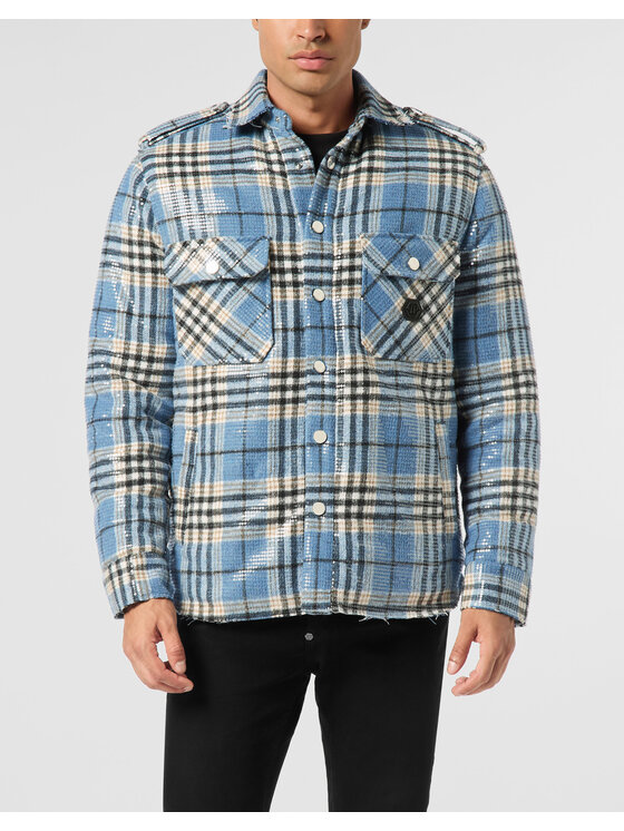 PHILIPP PLEIN PHILIPP PLEIN Koszula 26121 Niebieski jasny Regular Fit