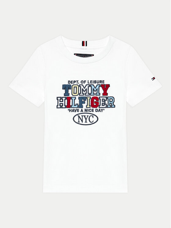 Tommy Hilfiger T-krekls Sports KB0KB08664 S Balts Regular Fit