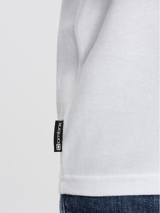 Ombre Ombre S dlouhým rukávem OM-LSPT-0119 Bílá Regular Fit