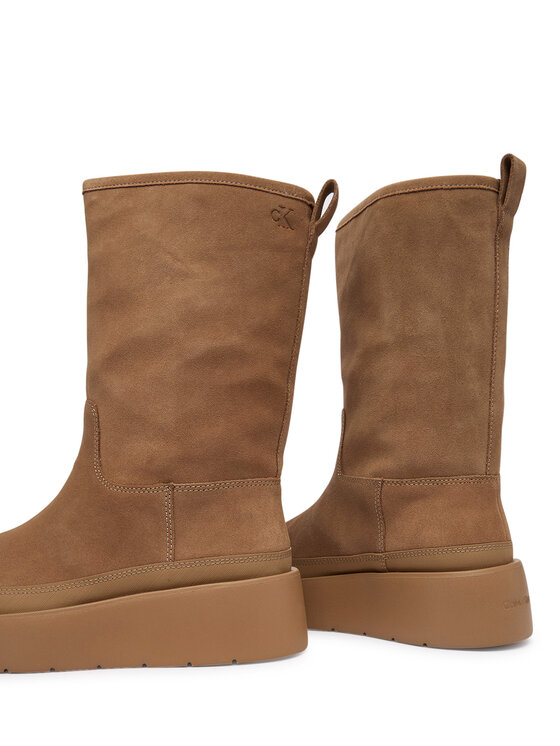 Calvin Klein Calvin Klein Lumesaapad Flatform Mid Boot Suede Wl HW0HW03181 Beež