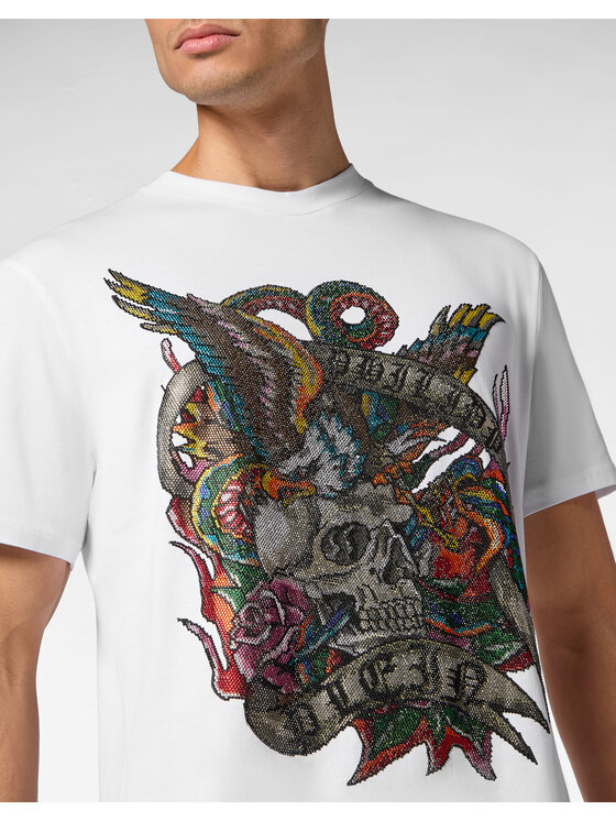 PHILIPP PLEIN PHILIPP PLEIN Tričko 19495 Biela Regular Fit