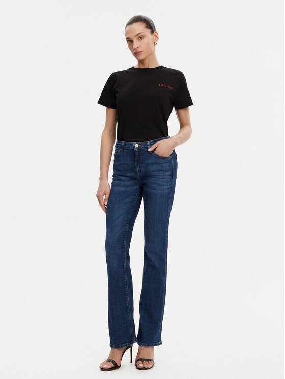 Guess Guess T-Shirt W5RI04 I3Z14 Czarny Regular Fit