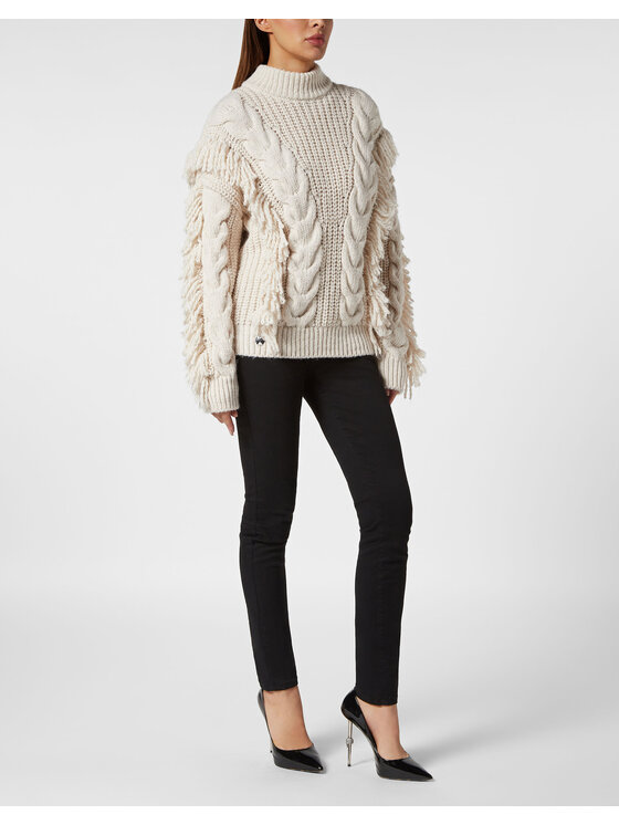 PHILIPP PLEIN PHILIPP PLEIN Top 19169 Bílá Feminine Fit
