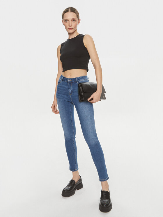 Morgan Morgan Jeans hlače 241-PARDA Mornarsko modra Slim Fit