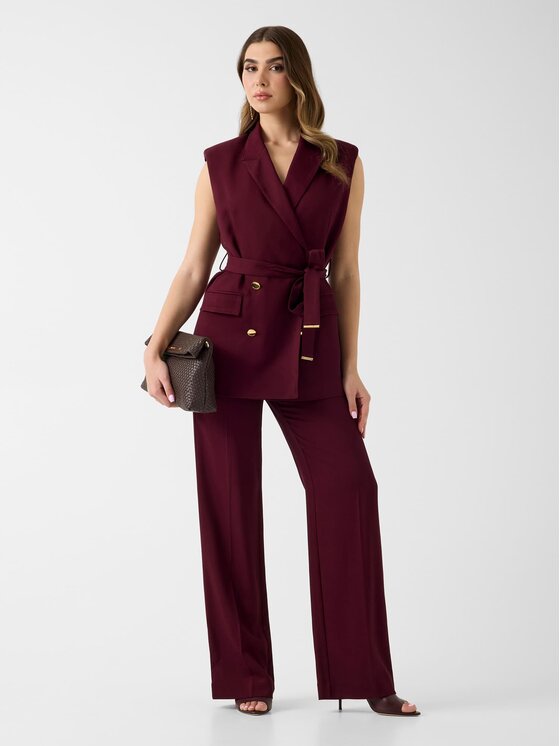 Marciano Guess Marciano Guess Spodnie materiałowe 180648 Bordowy Classic Fit