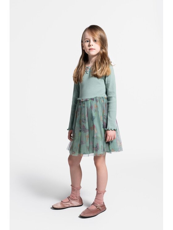Coccodrillo Coccodrillo Sukienka codzienna WC5129102DGK-027 Zielony Regular Fit