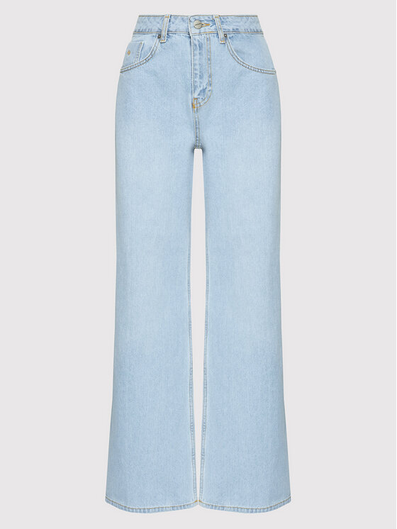 Americanos Americanos Jeansy Cartagena Niebieski Wide Low-Rise