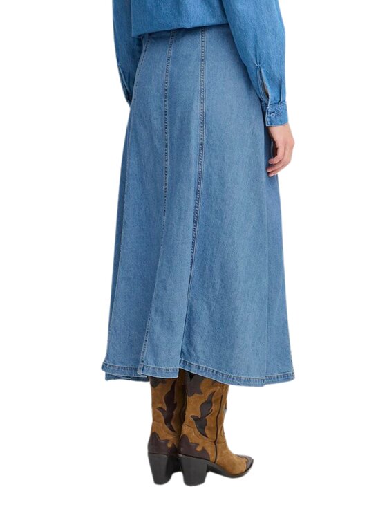b.young b.young Φούστα maxi Gonna bykapuca skirt Μπλε Regular Fit