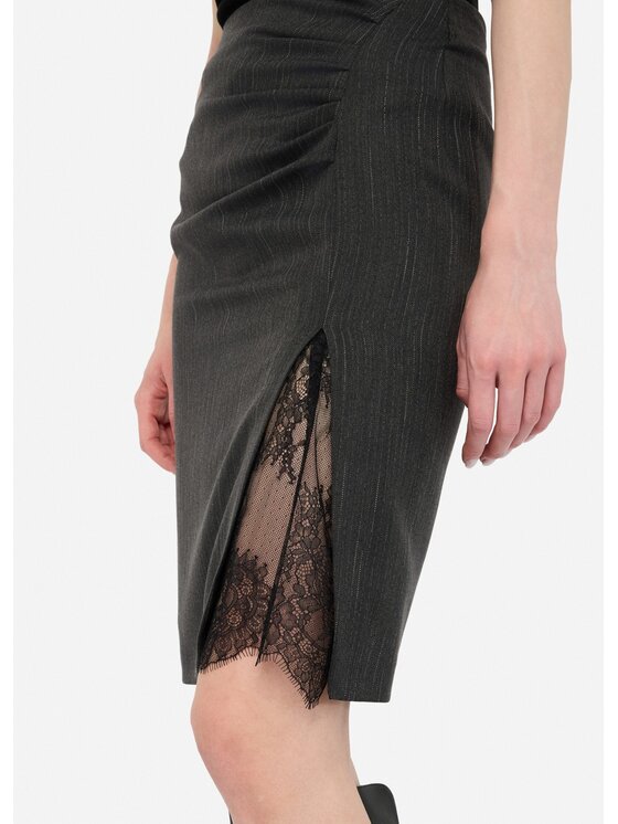 Liu Jo Liu Jo Spódnica midi CF5233T054AC3782 Szary Regular Fit
