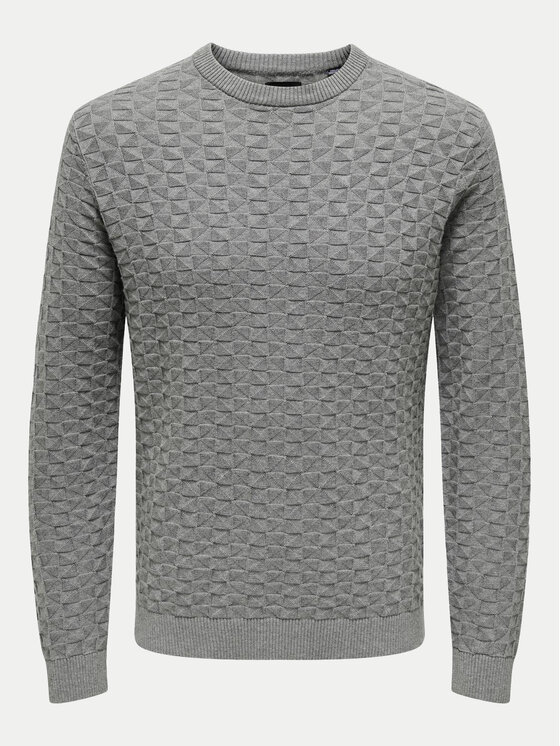 Only & Sons Only & Sons Megztinis 22026559 Pilka Regular Fit