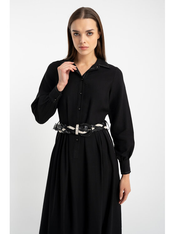 CLICK CLICK Každodenní šaty 60-6154 Černá Regular Fit