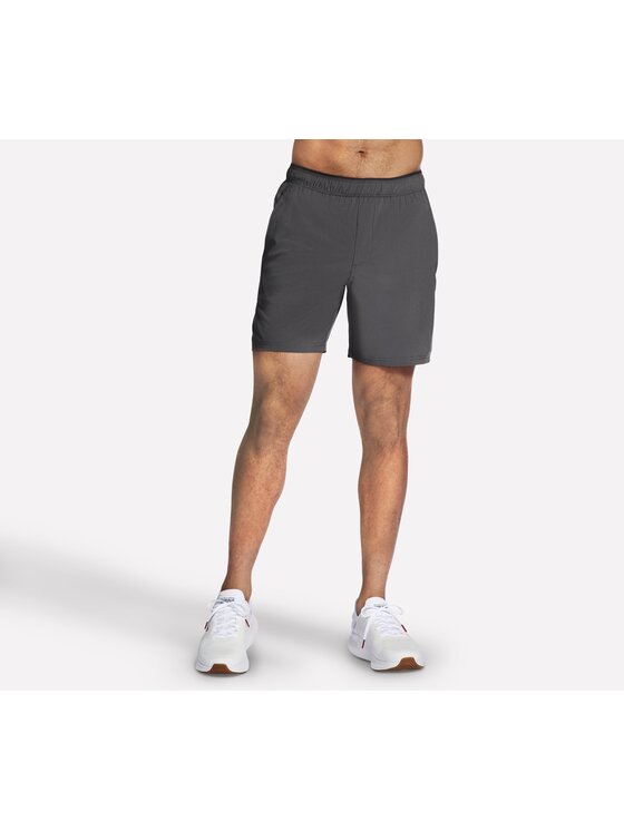 Skechers Skechers Szorty sportowe SH82-BKCC Szary Regular Fit