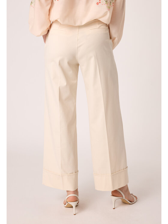 QUIOSQUE QUIOSQUE Kalhoty z materiálu QUIOSQUE 3UI005102 Béžová Regular Fit