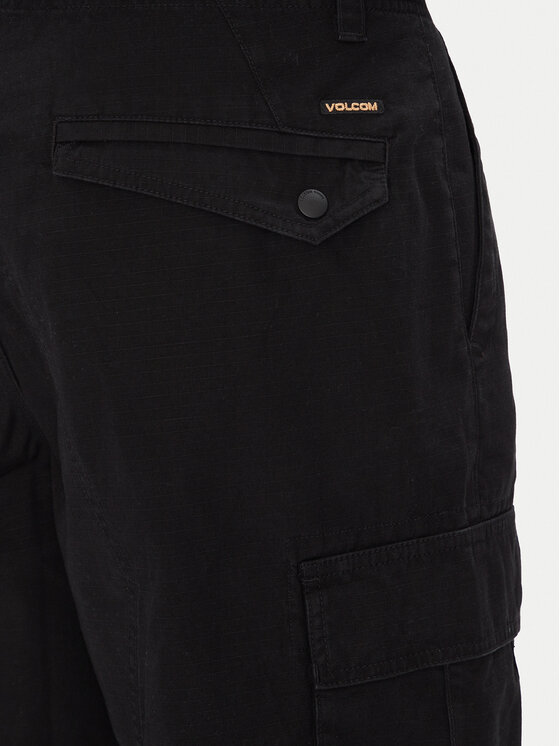 Volcom Volcom Šortky z materiálu Strange Tripper A0912502 Černá Loose Fit