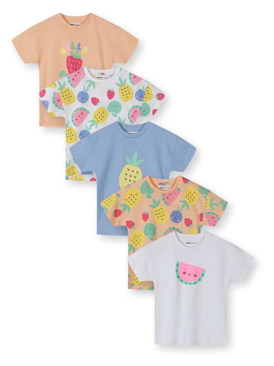minoti minoti T-Shirt 30TEE100 Pomarańczowy jasny Regular Fit