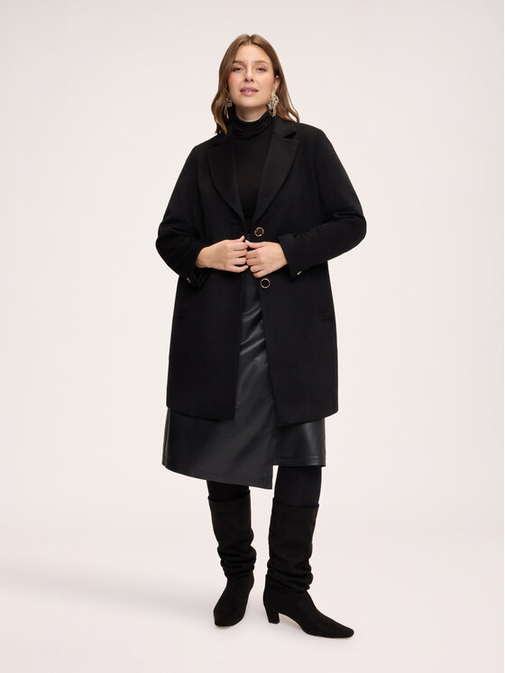Fiorella Rubino Fiorella Rubino Płaszcz zimowy 0046T000400N033 Czarny Regular Fit