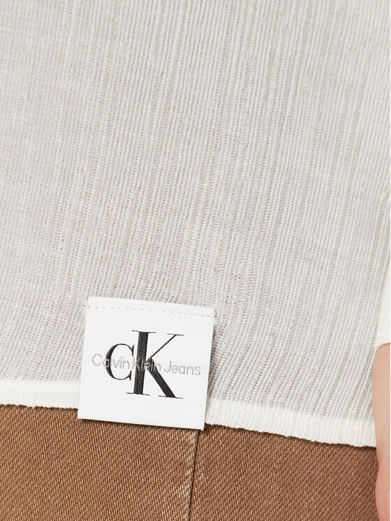 Calvin Klein Jeans Calvin Klein Jeans Krekls J20J221184 Écru Regular Fit