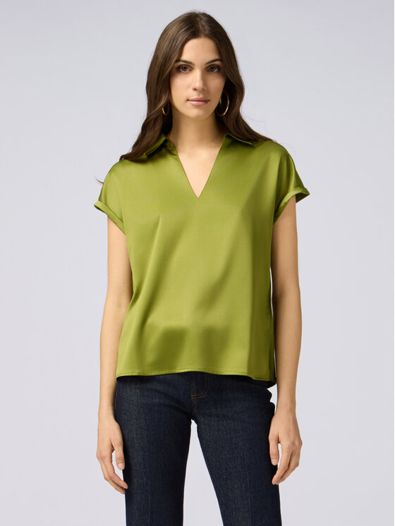 Oltre Oltre Koszula G480J203997N025 Zielony Regular Fit