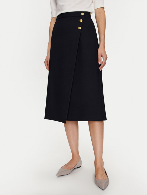 Tommy Hilfiger Tommy Hilfiger Спідниця трапеція WW0WW41601 Cиній Regular Fit
