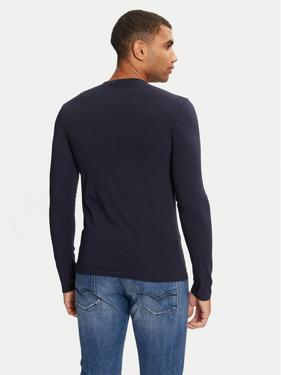 Versace Versace Longsleeve AUU01007 1A1001 Granatowy Regular Fit