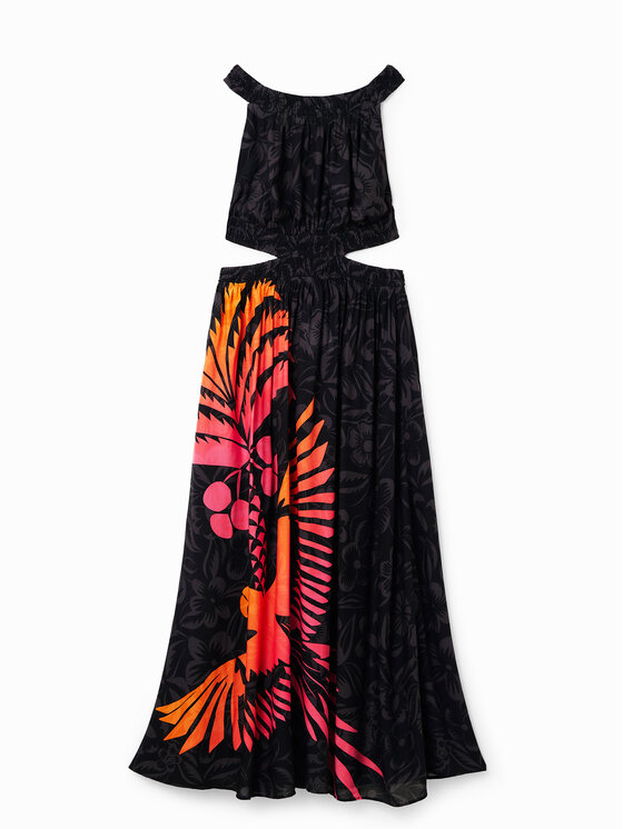 Desigual Desigual Ljetna haljina 23SWMW13 Crna Regular Fit