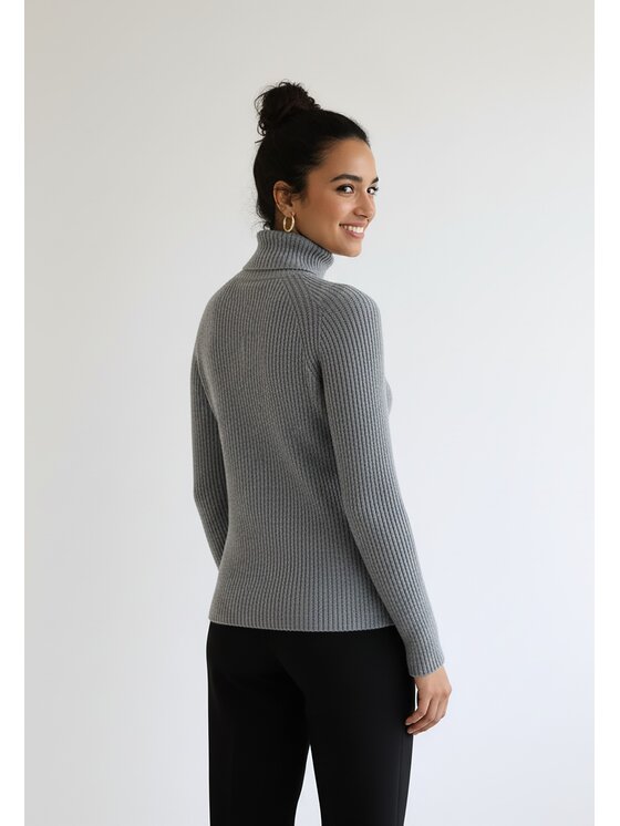 FIGL FIGL Sweter M1267 Szary Regular Fit