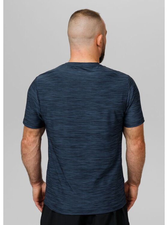 PITBULL PITBULL T-Shirt Casual Sport Small Logo Granatowy Regular Fit