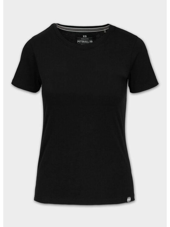 PITBULL PITBULL T-Shirt Koszulka damska NO LOGO M Czarny Regular Fit
