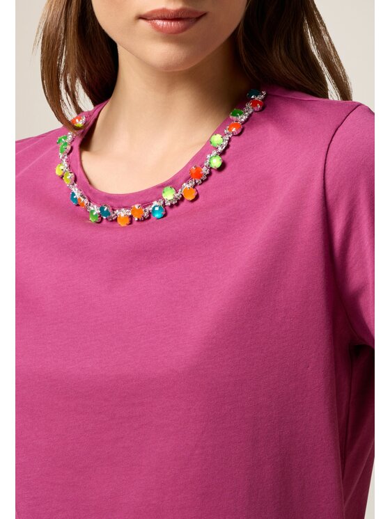 Oltre Oltre T-shirt G050J004270N019 Viola Regular Fit