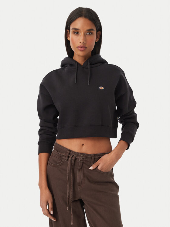 Dickies Dickies Džemperis Oakport DK0A4XJTBLK Juoda Cropped Fit