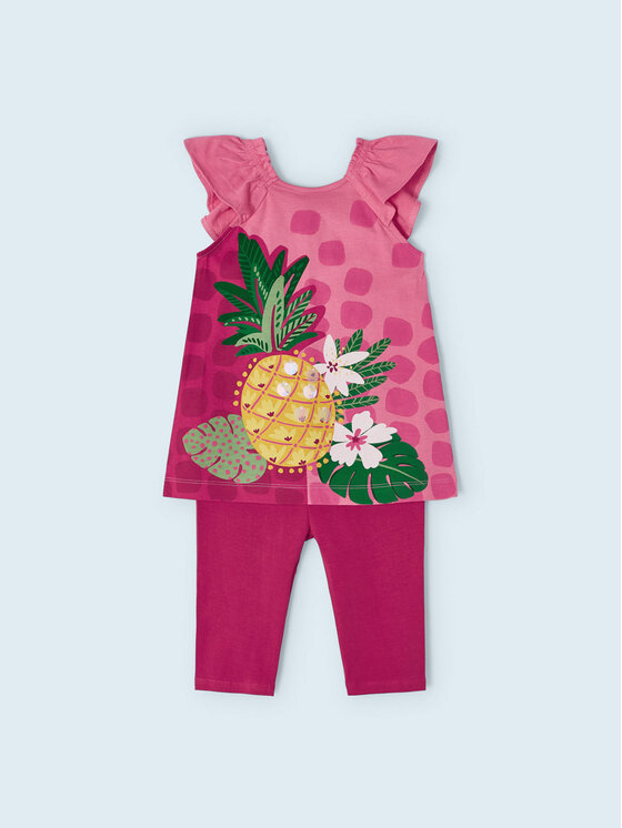 Completo T-shirt e leggings 3785 Bordeaux