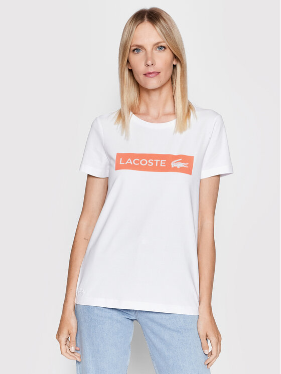 Lacoste Lacoste T-Shirt TF0224 Biały Regular Fit