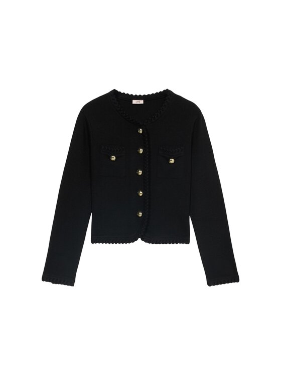 Oltre Oltre Cardigan M479J005235N033 Nero Boxy Fit