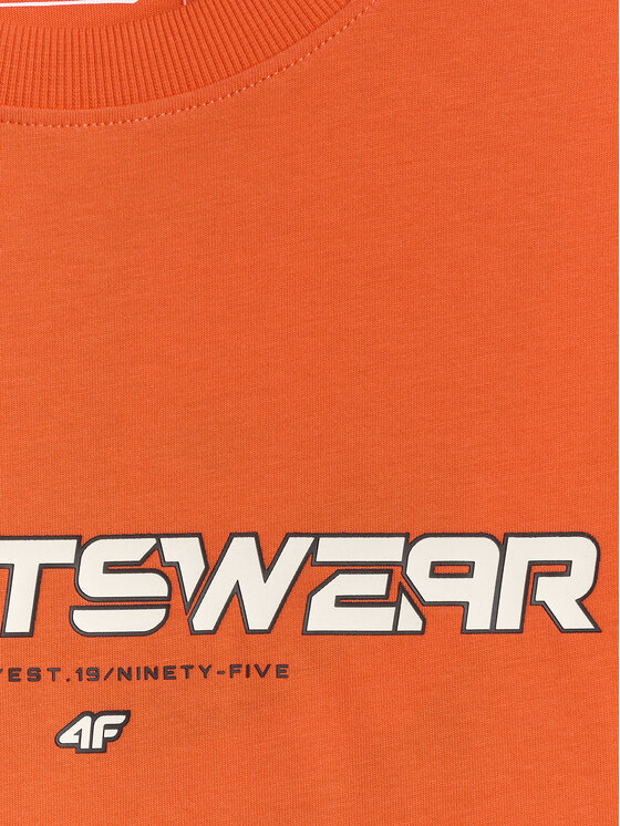 4F 4F T-Shirt BRAND CODE Pomarańczowy Regular Fit