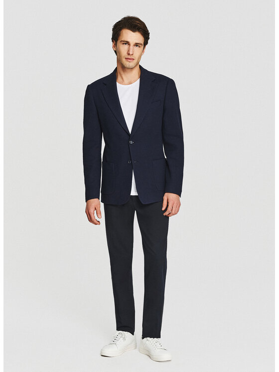 Pako Lorente Pako Lorente Marynarka P26SP-3X-025 Granatowy Slim Fit