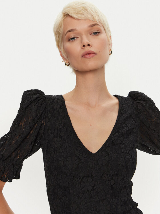 ROTATE ROTATE Sukienka koktajlowa Drola 113071100 Czarny Slim Fit