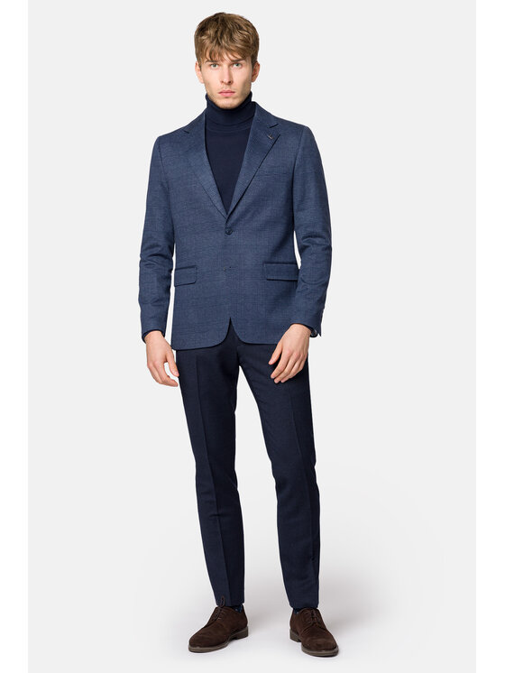 Lancerto Lancerto Marynarka Belfort MA131223000008 Granatowy Regular Fit