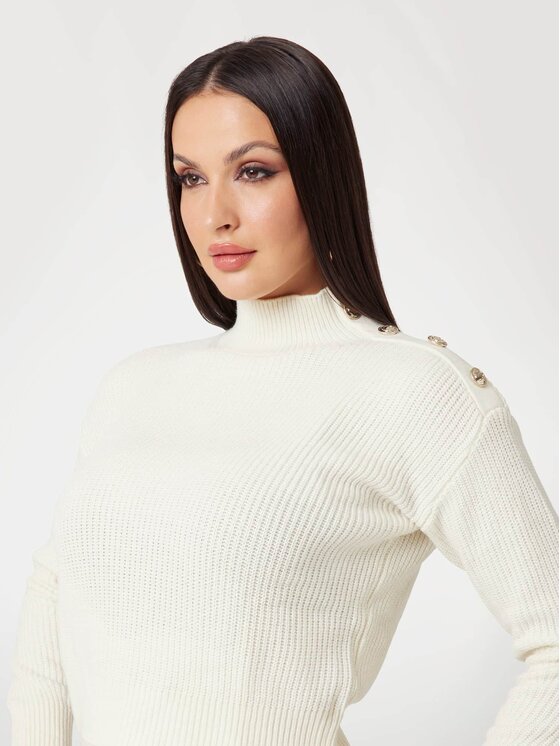 Guess Guess Sweter 169099 Biały Classic Fit