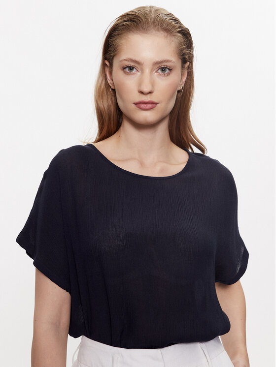 Kaffe Kaffe Bluzka Amber Stanley 10500781 Granatowy Loose Fit